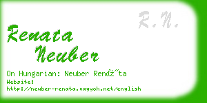 renata neuber business card